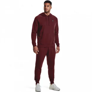 Męskie spodnie dresowe UNDER ARMOUR Rival Fleece Jogger - bordowe - Spodnie męskie - miniaturka - grafika 1