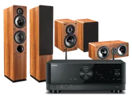 Kino domowe - Yamaha RX-V4A (czarny) + Tesi 561 (orzech) + Tesi 241 (orzech) + Tesi 761 (orzech) - miniaturka - grafika 1
