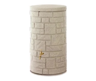 Zbiornik na deszczówkę 230 l, zbiornik Arcado średnica 60 cm, 105 wys. (kolor: piaskowy) - Zbiorniki na deszczówkę - miniaturka - grafika 1