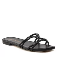 Klapki i japonki damskie - Stuart Weitzman Klapki Wovenknotslidesandal SA616 Black - miniaturka - grafika 1