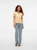 Bluzki damskie - Vero Moda Bluzka w kolorze kremowym - miniaturka - grafika 1