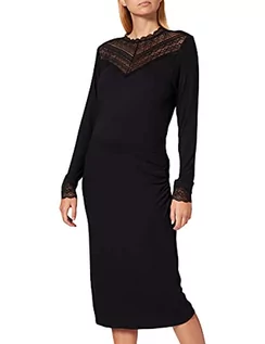 Sukienki ciążowe - Supermom Sukienka damska Ls Fancy, Black - P090, 34 - grafika 1