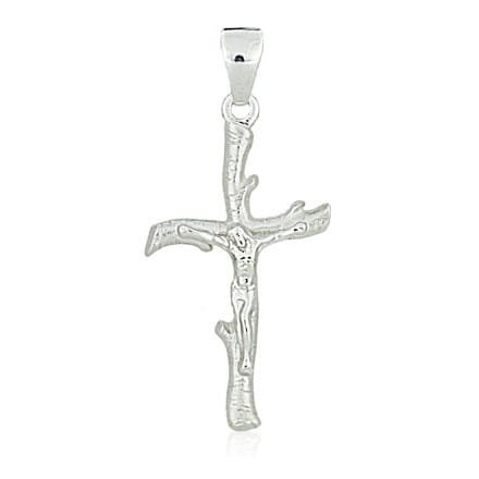 Srebrny krzyżyk rodowany Ag 925 K132