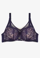 Biustonosze - Granatowo-Różowy Koronkowy Biustonosz z Transparentnymi Wstawkami Nalitha - Born2be - miniaturka - grafika 1