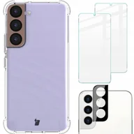 Etui i futerały do telefonów - Bizon Etui + 2x szkło + obiektyw Case Clear Galaxy S22 przezroczyste BCCFGALS22BK - miniaturka - grafika 1