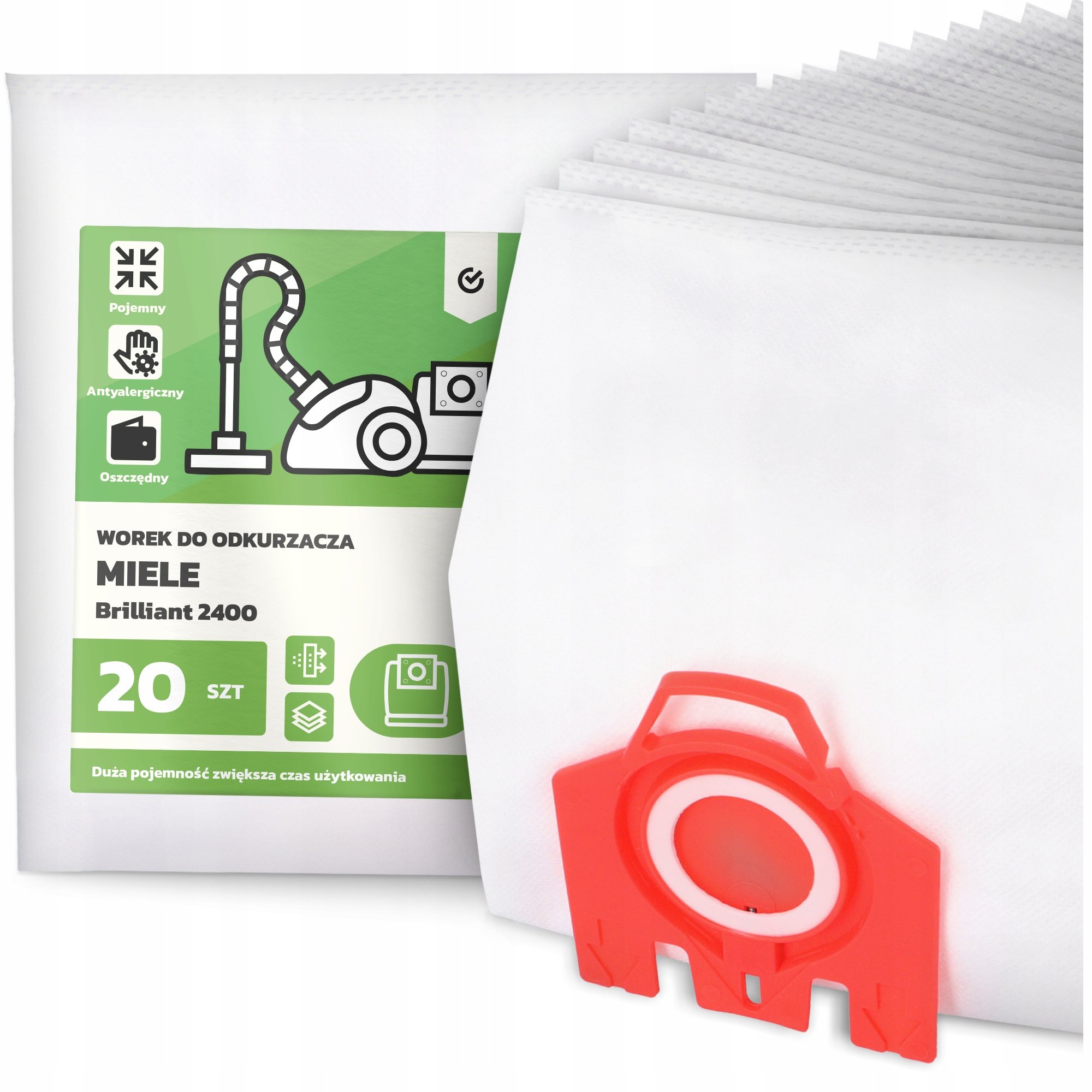 20x Worek do Odkurzacza Miele Brilliant 2400 Syntetyczny Torba Worki G9