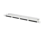 Pozostałe akcesoria sieciowe - Patch panel 24x port 0.5U LANBERG do szafy RACK 19" KAT.6 szary - miniaturka - grafika 1