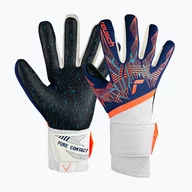 Piłka nożna - Rękawice bramkarskie Reusch Pure Contact Fusion premium blue/electric orange/black - miniaturka - grafika 1