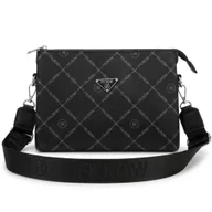 Torebki damskie - TOREBKA DAMSKA NA RAMIĘ CZARNA MAŁA EKO SKÓRA LISTONOSZKA CROSSBODY - miniaturka - grafika 1