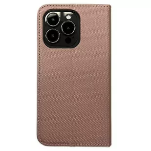 Etui Smart Magnet book iPhone 15 Pro 6.1" różowo złoty/rose gold - Etui i futerały do telefonów - miniaturka - grafika 2