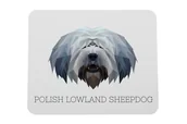 Podkładki pod mysz - Polski owczarek nizinny podkładka geometryczny Art-Dog - miniaturka - grafika 1