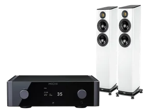 Rotel Michi X3 S2 (czarny) + Vela FS408.2 (biały) - Zestawy stereo - miniaturka - grafika 1