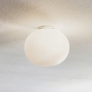 FLOS Lampa sufitowa designerska GLO-BALL, możliwość ściemniania, biały / opal, salon / jadalnia, szkło, design - Lampy sufitowe - miniaturka - grafika 1