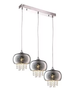 Milagro LAMPA wisząca STARLIGHT 3787 metalowa OPRAWA listwa ZWIS z kryształkami kaskada glamour crystal chrom 3787 - Lampy sufitowe - miniaturka - grafika 1