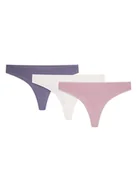 Majtki damskie - Majtki stringi Sol-Sol 3-pak Esotiq różowy, fioletowy, kremowy S - miniaturka - grafika 1