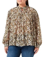 Bluzki damskie - TILDEN Bluzka z długim rękawem, brązowa wielokolorowa, L damska, Wielokolorowy brąz., L - miniaturka - grafika 1