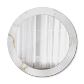 Lustra - Nowoczesne Lustro Okrągłe Biały marmurek 70cm - miniaturka - grafika 1