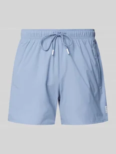 Spodenki kąpielowe o kroju regular fit z nadrukiem z logo model ‘Iconic’ - Kąpielówki męskie - miniaturka - grafika 1
