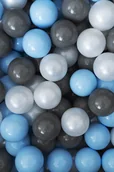 Zabawki do kąpieli - Zestaw 200 piłeczek do suchego basenu niebieski Baby Blue - ciemno szary - perła - miniaturka - grafika 1