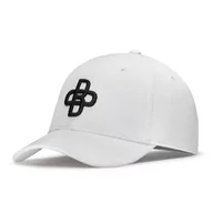 Czapki męskie - Oblak Męskie czapki z daszkiem Biały White Peach Cap Damskie szare regulowane baseball z daszkiem i siatką - Czapka Trucker - miniaturka - grafika 1