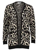 Swetry damskie - Vila Kardigan "Vitif" w kolorze beżowo-czarnym - miniaturka - grafika 1