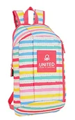 Plecaki - Mini Plecak Benetton Paski do codziennego użytku, 220x100x390 mm, Wielobarwny - miniaturka - grafika 1