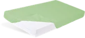 Okrycia kąpielowe dla dzieci - Prześcieradło 70x140 bawełniane zielone z gumką BabyMatex - miniaturka - grafika 1