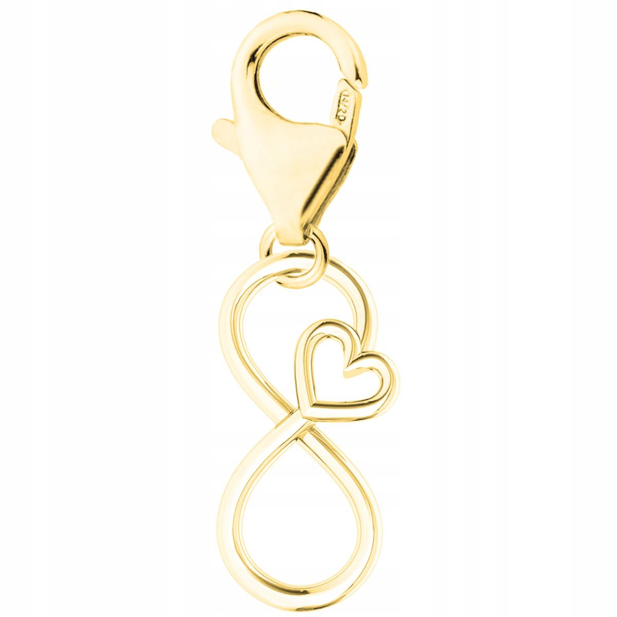 Zawieszka złota wisząca Nieskończoność srebro 925