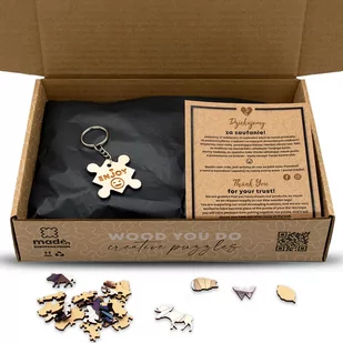 Wood You Do Puzzle drewniane Wilk | Determined Wolf | 140 elementów | A4 - Puzzle - miniaturka - grafika 4