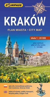 Plan miasta - Kraków 1:20 000 - mapa - Obcojęzyczne przewodniki, mapy i atlasy - miniaturka - grafika 1