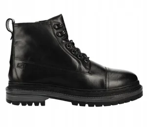 PEPE JEANS CZARNE TRZEWIKI MĘSKIE ZE SKÓRY NATURALNEJ 44 AWE - Botki męskie - miniaturka - grafika 1