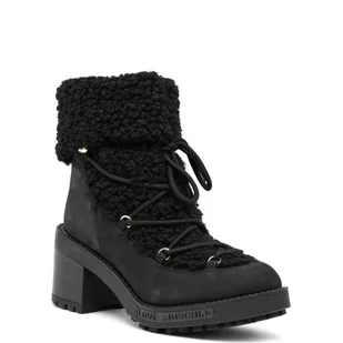 Love Moschino Botki z dodatkiem skóry - Botki damskie - miniaturka - grafika 1