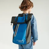 Plecaki - Reserved - Plecak z łączonych materiałów - Turkusowy - miniaturka - grafika 1