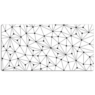 Ochronna mata na biurko Trójkąty kropki 120x60 cm, Dywanomat - Podkładki na biurko - miniaturka - grafika 1