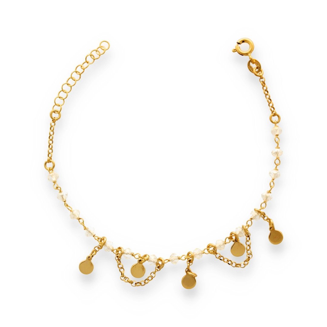 Pozłacana Bransoletka Z Kółkami - Pr. 925