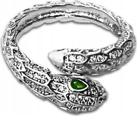 Pierścionki - Srebrny pierścionek 925 wąż z cyrkoniami 20r modny dla niej na prezent - miniaturka - grafika 1