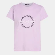 Koszulki i topy damskie - KARL Lagerfeld T-Shirt damski Pastel Lilac [rozmiar S] - miniaturka - grafika 1