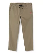 Spodnie męskie - HUGO Eleganckie spodnie męskie, Ciemny beż 251, 62 Slim - miniaturka - grafika 1