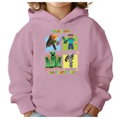 Bluzy dla dziewczynek - BLUZA DZIECIĘCA MINECRAFT 104 DLA DZIEWCZYNKI CHŁOPCA PREZENT - miniaturka - grafika 1