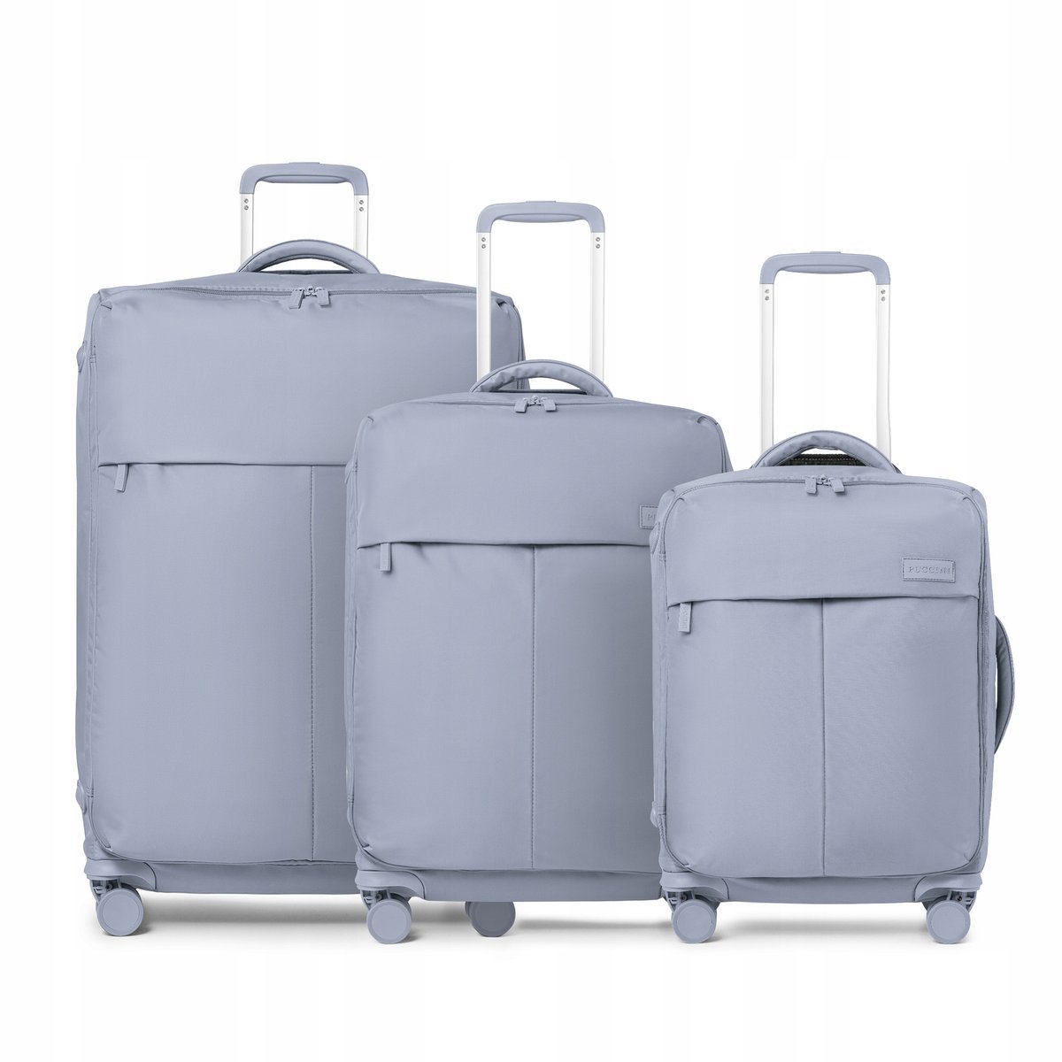 PUCCINI Zestaw WALIZEK Podróżnych Materiałowe Nylon Komplet Miękkie 3w1