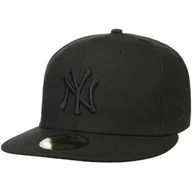 Czapki i chusty sportowe męskie - Czapka 59Fifty Black on Black Yankees by New Era, czarny, 7 0/0 (55,8 cm) - miniaturka - grafika 1