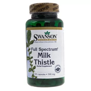 SWANSON Ostropest Plamisty (Full Spectrum Milk Thistle) 500mg 100 kaps. - Suplementy naturalne - miniaturka - grafika 1