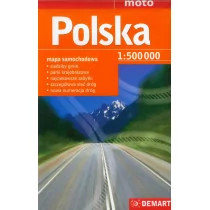 Polska - mapa samochodowa (skala 1:500 000) - Demart - Przewodniki - miniaturka - grafika 1