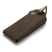 Etui na klucze - Ciemnobrązowe etui na klucze brelok brødrene - miniaturka - grafika 1