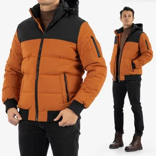 Kurtka Męska Pikowana Klasyczna Z Kapturem Jesień Zima Brązowa TL-503 M Brązowy - Kurtki męskie Kurtka Męska Pikowana Klasyczna Z Kapturem Jesień Zima Brązowa TL-503 M Brązowy - Kurtki męskie - miniaturka - grafika 1