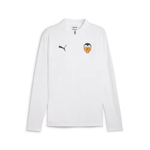 Męska bluza treningowa z zamkiem 1/4 Valencia CF PUMA White - Piłka nożna - miniaturka - grafika 1