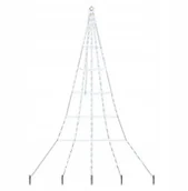 Choinki - vidaXL Choinka świąteczna LED Chłodna biel 306 cm Metal - miniaturka - grafika 1