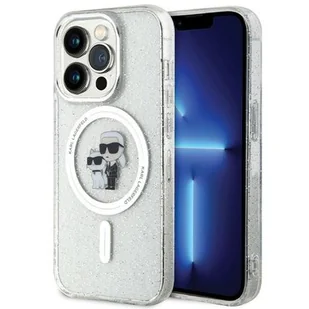 Karl Lagerfeld KLHMP14LHGKCNOT iPhone 14 Pro 6.1" transparent hardcase Karl&Choupette Glitter MagSafe - Etui i futerały do telefonów - miniaturka - grafika 1