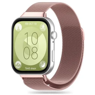 Pasek TECH-PROTECT MilaneseBand do Huawei Watch Fit 3 Różowy - Akcesoria do smartwatchy - miniaturka - grafika 1