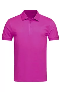 Koszulka polo medyczna męska fuksja L - Odzież medyczna - miniaturka - grafika 1